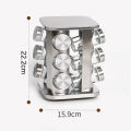 Spice Rack With 12 Jars, Countertop Spice Tower, Round Spice Rack, Countertop Spice Rack, Revolving Spice Rack Organizer for Seasoning Dried Herbs -12 Spice Jars (Stainless Steel). 