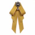 Vintage Bow Tie Cameo Ladies Head Diamond Ribbon Tassel Brooch Chic Girls Elegant Jewelry Collar Pin Girl Cravat Gift for Men. 