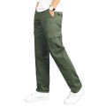Export Quality Cotton Twill Cargo Pant For Men Pants 6-Pocket Olive & Black with Adjustable Drawstring (2026 Collection). 