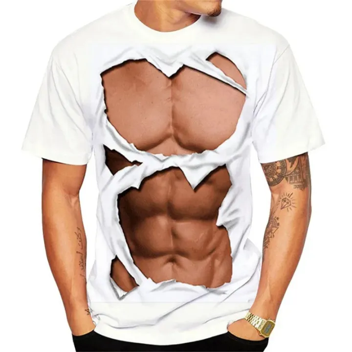 Summer%20Funny%20T%20Shirts%20Cosplay%20Fake%20Muscle%203D%20Print%20Cool%20Men%20Short%20Sleeve%20Oversized%20T-Shirt%20Fitness%20Streetwear%20Boys%20Kids%20Tees%20Top%20-%20Image%203