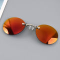 1pc Clip On Nose Glasses Round Rimless Matrix Morpheus Sunglasses Mini Frameless Vintage Men Eyeglasses UV400 PCardiaCP. 