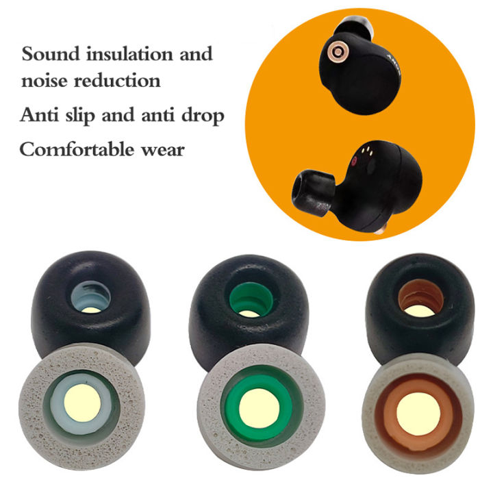 1 Pair Protective Earbuds Anti-allergic Ear Plugs for Sony WF-1000XM4 WF-1000XM3 Wireless Bluetooth Earphone Memory Cotton Earplug Sleeve Creek