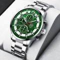 DEYROS Top Men's Brand Watches Luxury Mens Business Analog Quartz Watches Waterproof Full Steel Sports Casual Men Watch jam tangan lelaki.