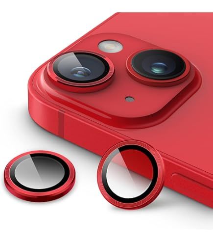 For Apple iPhone 13 Red mini WSKEN Metal Anti Scratch Camera Lens Screen Protector