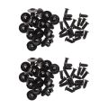 JAERBEE 40 Pcs 8mm Hole Push in Expanding Screw Panel Clips Plastic Rivet Black.