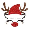 Christmas Home Decorations Festive Christmas Door Stickers Santa Claus Reindeer Snowman Decorative Window Decals for Diy Holiday. 