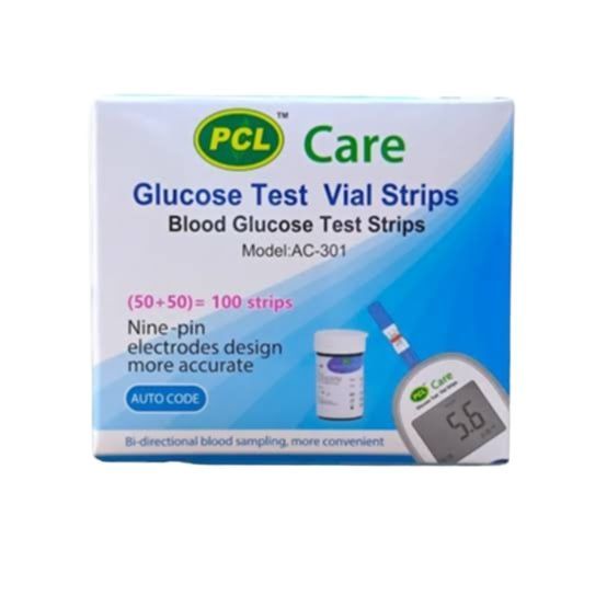 PCL Care Blood Glucose Test Strips – 50 & 100 Pcs Value Packs