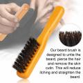 Boar Bristle Beard Brush Anti Static Styling Comb With Wood Handle Men Hairdressing Face Hair Shaving Mustache Grooming Kit Tool.
