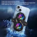 K11 Mobile Phone Cooler Cool Lighting Cell Phone Live Streaming Radiator Adjustable 3 Levels For Playing Games Watching Videos.
