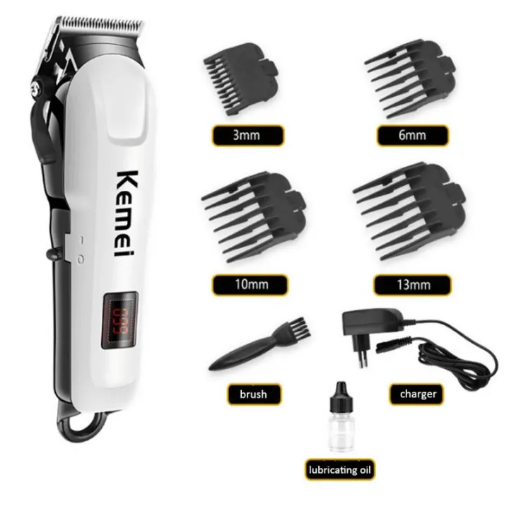 Kemei%20Km-809A%20AC/DC%20system%20Digital%20Electric%20Rechargeable%20Professional%20Hair%20Clipper%20Trimmer%20-%20Image%203