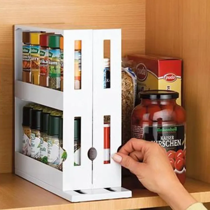 Cabinet%20Caddy%20(white)-%20Modular%20Rotating%20Spice%20Rack%20Organizer,%20Two%202-Tiered%20Shelves,%20Non-Skid%20Base%20-%20Image%206