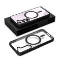 For Samsung Galaxy A16/A54/A55/A15/A26 / A17 / A56/ A36 Mobile Cover MagSafe Compatible Shockproof Transparent Slim Fit Wireless Charging supported Frosted Border Phone Back Case Mobile Cover.