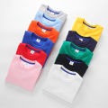 New foreign trade children's sweatshirt Korean version of children's clothing boys and girls tops baby spring and autumn solid color long sleeves.
