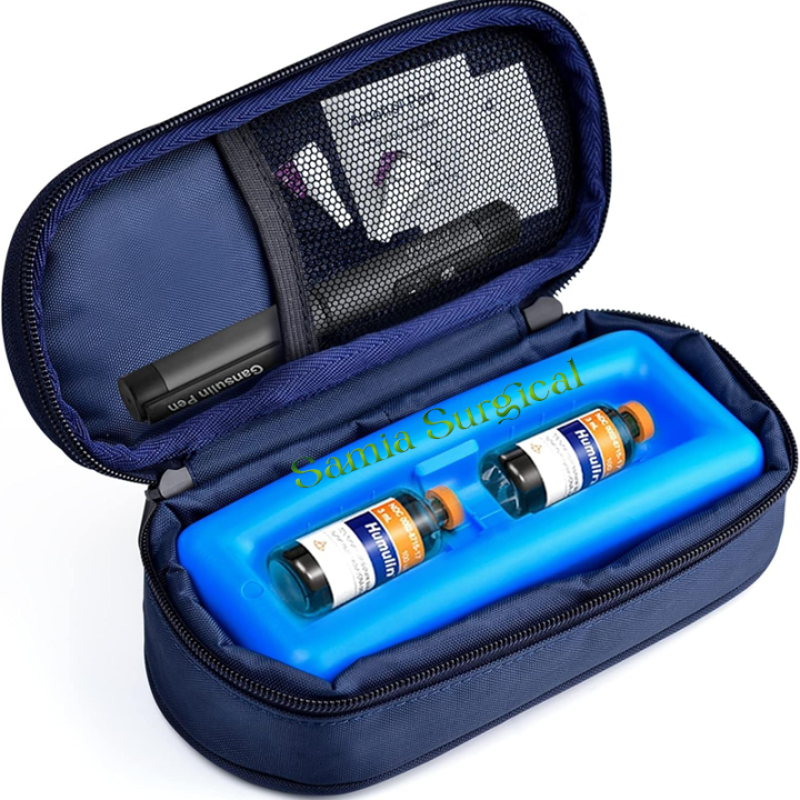 Insulin Cooler Travel Case, Keep Vial Cool, Longer Cooling Effect, Portable Bafor blue