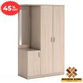 Modern Design Dresser Almirah with Clothe Storage Shelf & Locker Drawer / Dreeing Mirror Almari /Melamine Board Cloth Storage Wardrobe. 