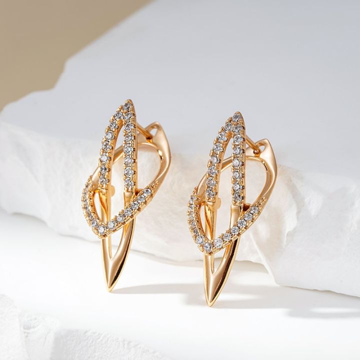 JULYDREAM%20Full%20Zircon%20Personality%20English%20Lock%20Women%20Pendant%20Earrings%20585%20Gold%20Color%20Sparkling%20Dangle%20Jewelry%20Wedding%20Matching%20-%20Image%204