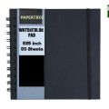 Papertree Canvas Pad Black Cover Spiral Bound 5 × 5 Inch 20 Sheets.