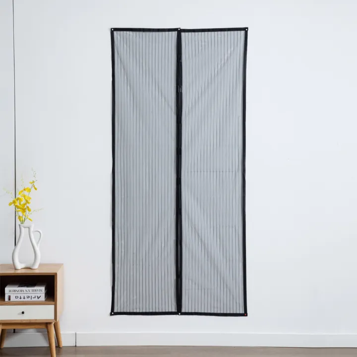 Migeet%20Screen%20Door%2039.4%20*%2082.7%20Inches%20Mesh%20Curtain%20Mosquito%20Net%20with%20Adhesive%20Tape%20and%20Thumbtacks%20Preventing%20Mosquito%20Insects%20Flies%20for%20Bedroom%20Baby%20Room%20Patio%20Balcony%20(Black)%20-%20Image%203