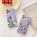 Lavender Flower Plant Back Cover Cases for iPhone 13 12 Mini 11 Pro Max XR XS Max X 10 SE 2020 6 6S 7 8 Plus Silicone Matte Case.