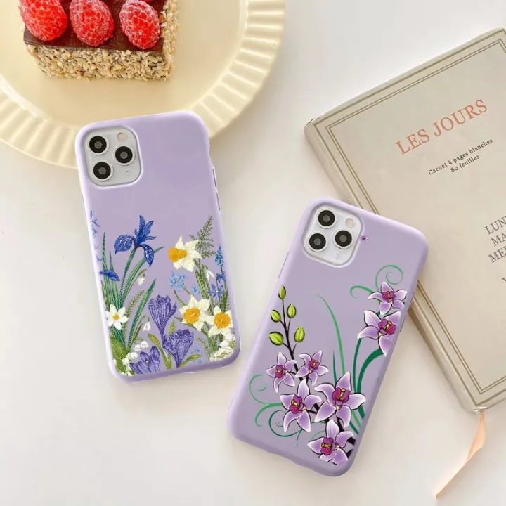 Lavender%20Flower%20Plant%20Back%20Cover%20Cases%20for%20iPhone%2013%2012%20Mini%2011%20Pro%20Max%20XR%20XS%20Max%20X%2010%20SE%202020%206%206S%207%208%20Plus%20Silicone%20Matte%20Case%20-%20Image%203