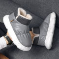 Winter Home Slippers Men's Cotton Shoe Soft Upper Slip-on Plus Velvet Comfortable Waterproof Outdoor Snow Shoes All-match Warm.