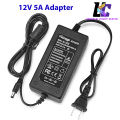 Facmogu 60W 12V 5A AC/DC Power Adapter, 100-240V AC to DC 12V 5A Power Suppy, 12 Volts 5 Amps AC DC Table Top Adapter, 60 Watts 12V 5A Switching Power Adaptor Converter, 5.5x2.5mm & 5.5x2.1mm DC Plug. 