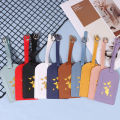 Women Men PU Leather Map Luggage Tag Suitcase Identifier Label Baggage Boarding Bag Tag Name ID Address Holder Travel Accessorie Demoo.