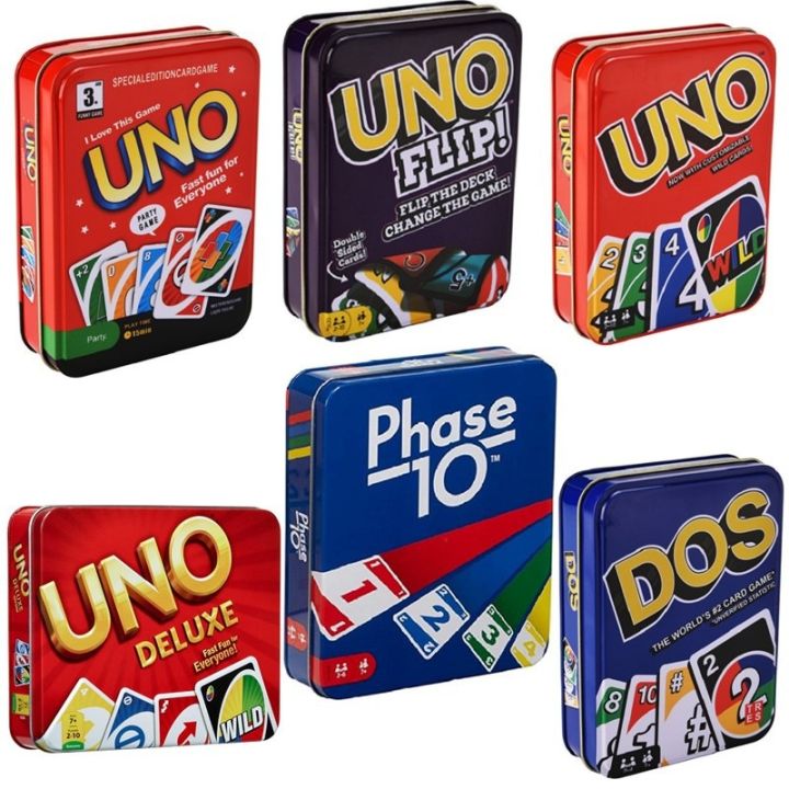 NovaNest UNO Game with 108 Cards, UNO Metal Box, Exciting Game, UNO Flip Game, Classic Games for Whole Family, UNO Game for 2-7 Players