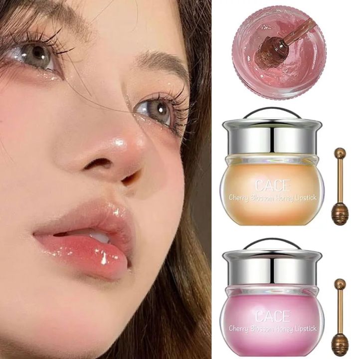 Moisturizing Lip Balm Lip Lips Care Makeup Honey Lips Fades Anti-cracking Jelly Peach Lip Balm Lines Base Lipsticks Ma O6g6