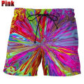 New Summer Fashion Colorful 3D Printed Trippy Psychedelic Abstract Art Men's Short Pant Unisex Casual Beach Swimming Shorts.