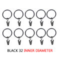 10Pcs/Set Curtain Rings Clips Metal Decorative Rustproof Drapery Window Curtain Hanging Ring Hook Clothes Clip Hanger.