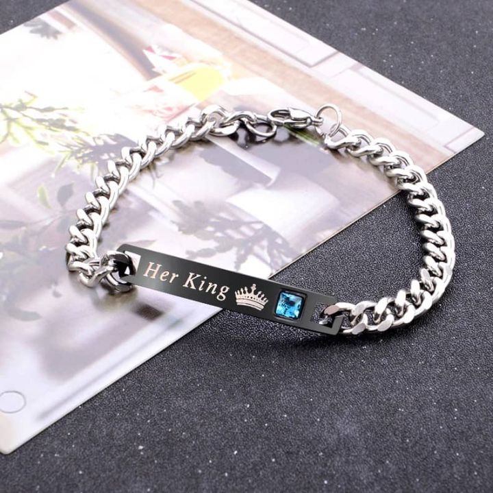 Romantic Style Her King Bracelet for Men Gift
