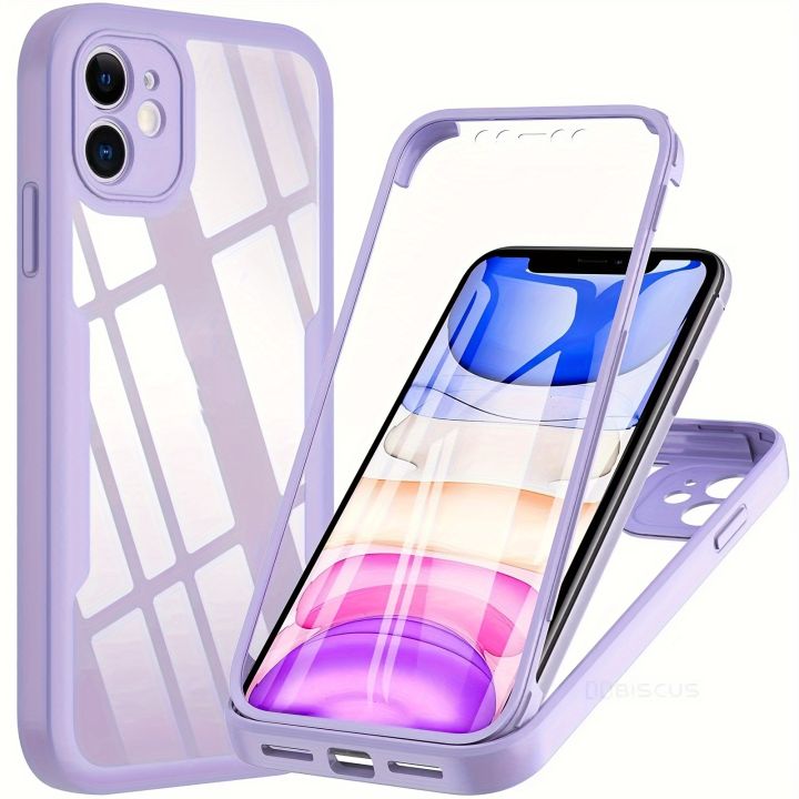 360 Full Body Front Back Clear Case For iPhone 13 14 11 12 Pro Max XS X XR 15 Plus Luxury Silicone Bumper Shockproof Back Cover