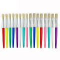 4pcs Children Tempera Hog Bristle Artist Brushes Set Round Flat Pointed Graffiti Paintbrush for Kids Students Beginners Artist. 