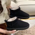 Thick-soled snow boots women's 2023 new autumn and winter fur integrated short tube thick-soled warm fashion cotton shoes wholesale. 