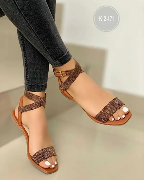 Amazon%20wish%20summer%202021%20new%20plus%20size%20buckle%20flat%20casual%20sandals%20women's%20sandals%20-%20Image%206