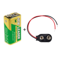 New Leader 9V Extra Heavy Duty Battery with Connector. 