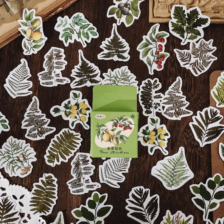 46%20pcs/box%20Mushroom%20collection%20Decorative%20Stickers%20Scrapbooking%20diy%20Stick%20Label%20Diary%20Stationery%20Album%20Journal%20Sticker%20-%20Image%202