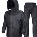High Quality Double Layer Rain coat For Biker's - Black - free size.