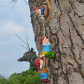 Naughty Fairy Garden Gnomes Statue, Resin Garden Gnome Tree Hugger Outdoor Decor Accessories For Lawn Patio. 