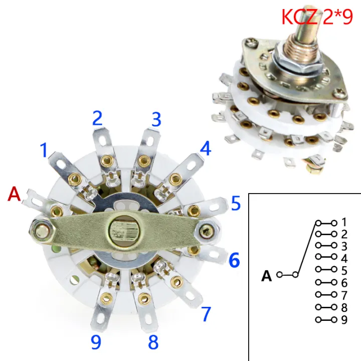 KCZ%202%20Pole%206/7/8/9/10/11%204%20Pole%203/5%20Position%20With%20Channel%20Rotary%20Switch%20Selector%20-%20Image%202