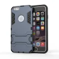 Armor Case For iPhone 6 Plus / iPhone 6s Plus 6s+ Hard Case Cover with Rubber Grip and Kickstand Made of Virgin Plastic X1 Dual Armor Cases and Cover Black Navy Blue. 