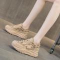 Dad Shoes Women2023Spring Popular LightweightinsFashionable Mesh Breathable Thick Bottom All-Match Height Increasing Casual Sneakers. 