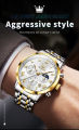 Olevs 5529 Stainless Steel Chronograph Wrist Watch For Men. 