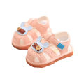 Yfashion ldren Cartoon oddler  Shoes With Magic Sticker Squeaky Shoes For 0-2 Years Old Kids color. 