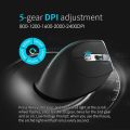 ZELOTES F-36 Wireless Vertical 2.4G Bluetooth Mouse Full Color Light 8 Key Programming 2400DPI Game Mouse For Computer Desktop.