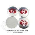 4Pieces 56mm for Toyota Camry Corolla Yaris Vios Innova Hilux Rav4 Reiz Crown Car Wheel Center Stickers Aluminum Alloy Automotive Tire Rim Hub Emblem Decoration. 