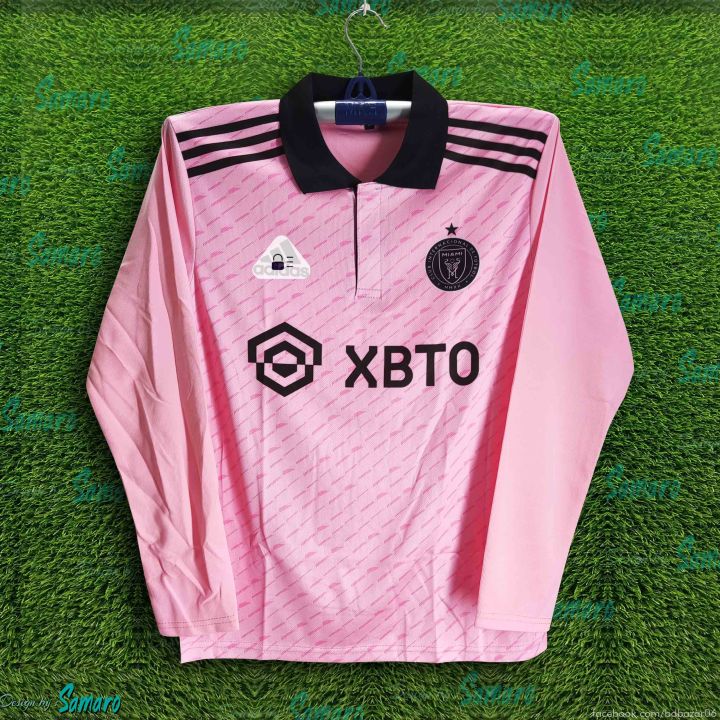 Inter Miami Jersey 2026/27 Polo Football Jersey For Men - Long Sleeve Collar Polo Club Jersey - Inter Miami Jersey 2026