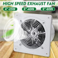 Facilitating your life 4/6/8 Inch White Shell Stainless Steel Fan Blade High-speed Silent Exhaust Fan 2800 (r/min).