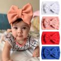 Big Bowknot Baby Girl Headband Solid Color Elastic Headbands Hair Bands For Girls Kids Children Turban Baby Hair Accessories. 